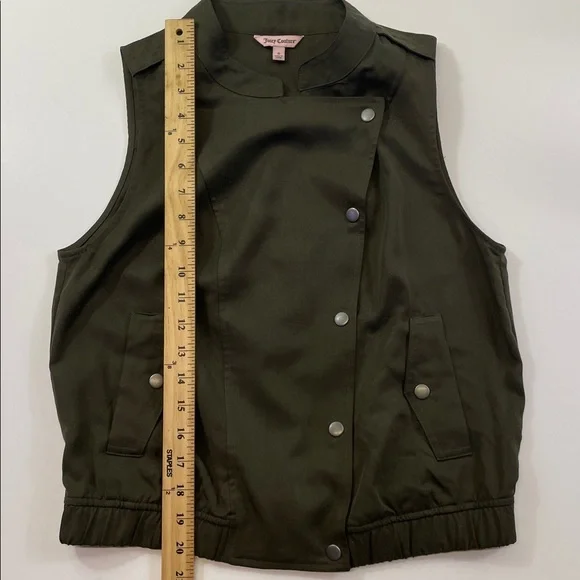 Juicy Couture Olive Green Military Utility Best Women’s Sz S - Picture 4 of 6